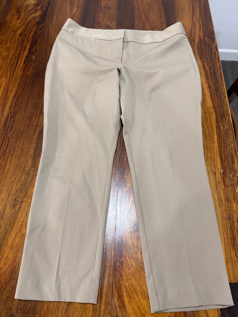 LOFT Julie Straight Pants 14 — Taupe